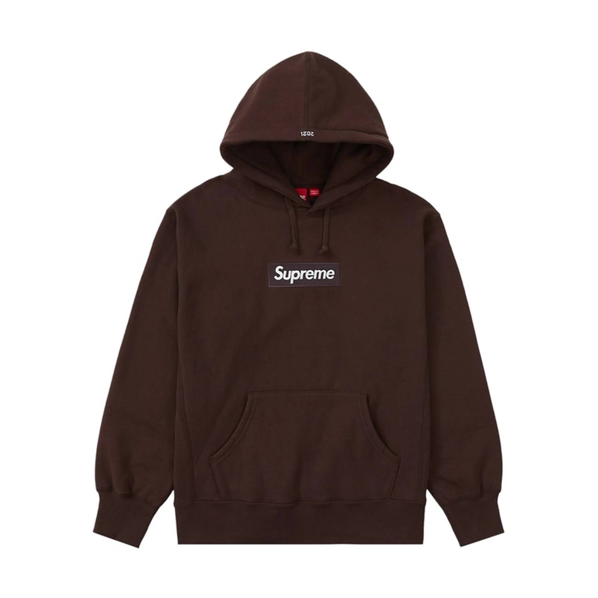 Supreme Box Logo Hooded Sweatshirt (FW21) Dark Brown sold by PLUS