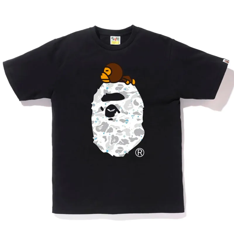 BAPE Space Camo Milo On Big Ape Tee Black sold by PLUS