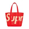 Supreme Raffia Tote Red sold by PLUS