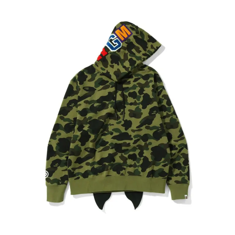 Bape 1st Camo Shark Relaxed Fit Hoodie Green sold by PLUS