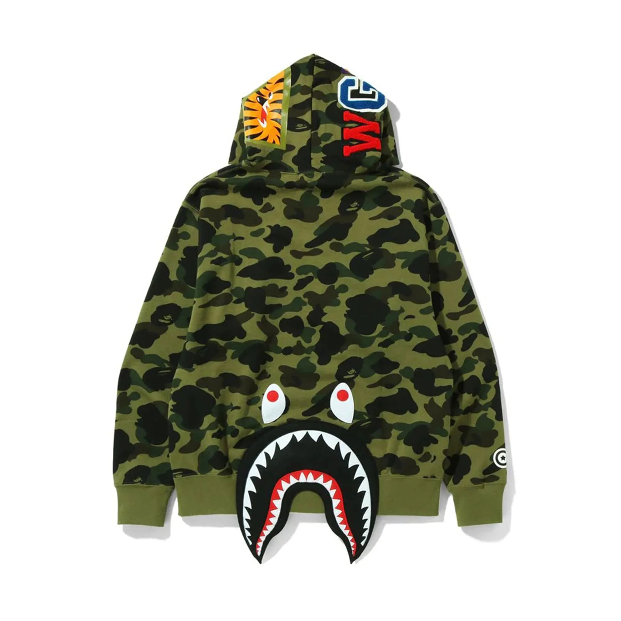 Bape 1st Camo Shark Relaxed Fit Hoodie Green sold by PLUS product image thumbnail 3