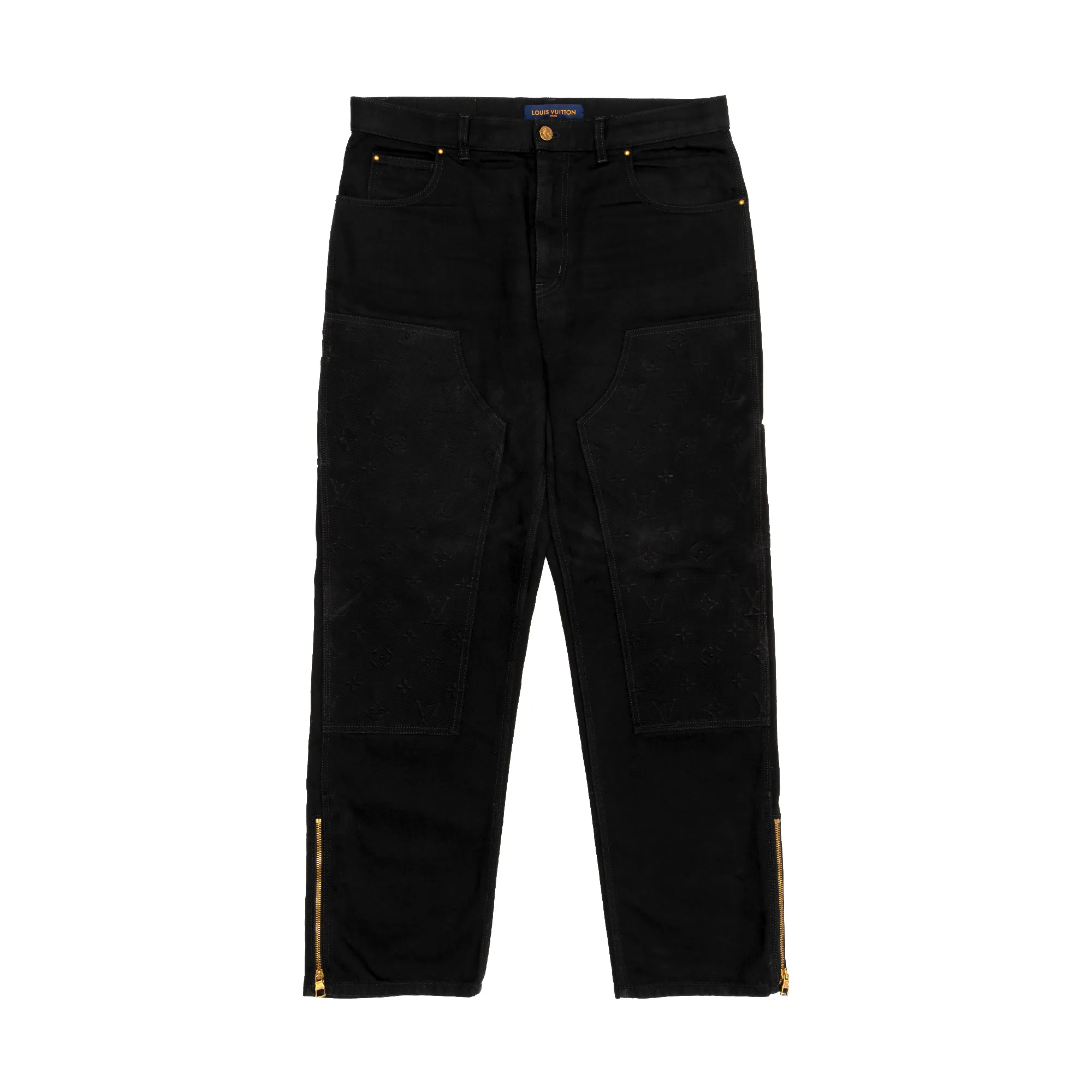 Louis Vuitton Monogram Detail Carpenter Denim Pants Black (FW22) sold by PLUS