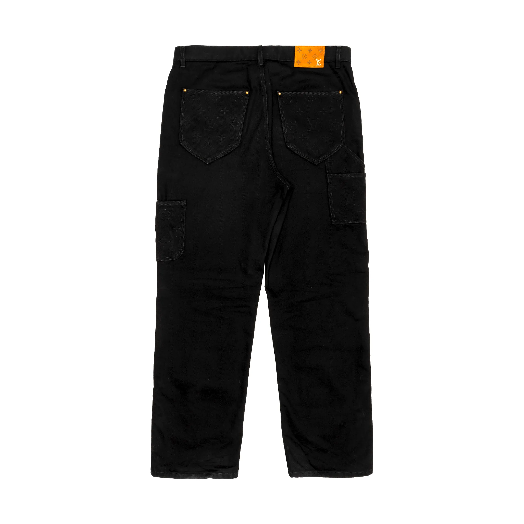 Louis Vuitton Monogram Detail Carpenter Denim Pants Black (FW22) sold by PLUS product image thumbnail 2