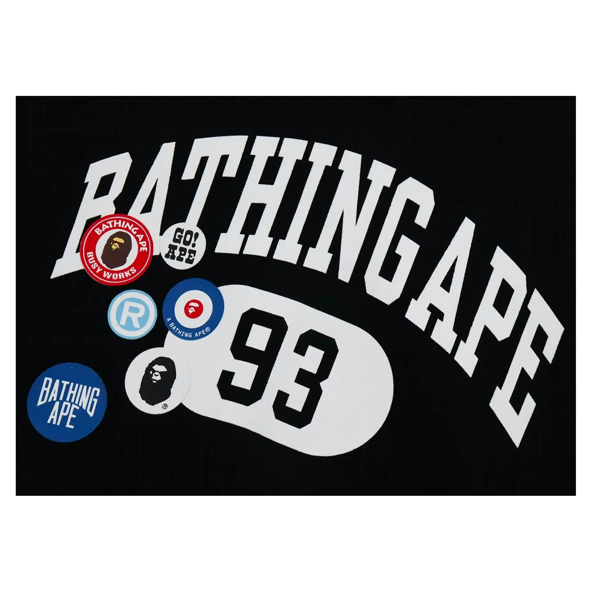 Bape Badge Motif Loose Fit Pullover Hoodie Black sold by PLUS product image thumbnail 2