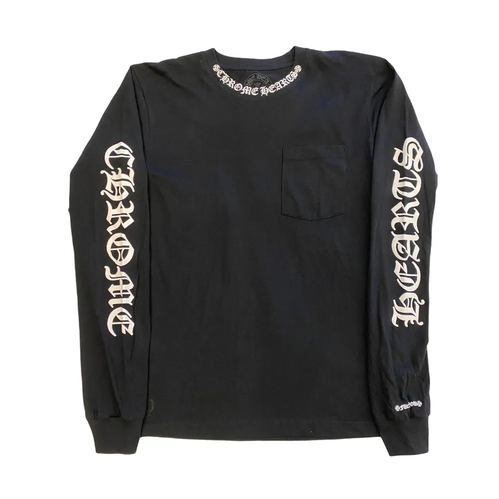 Chrome Hearts Neck Logo L/S T-shirt Black sold by PLUS