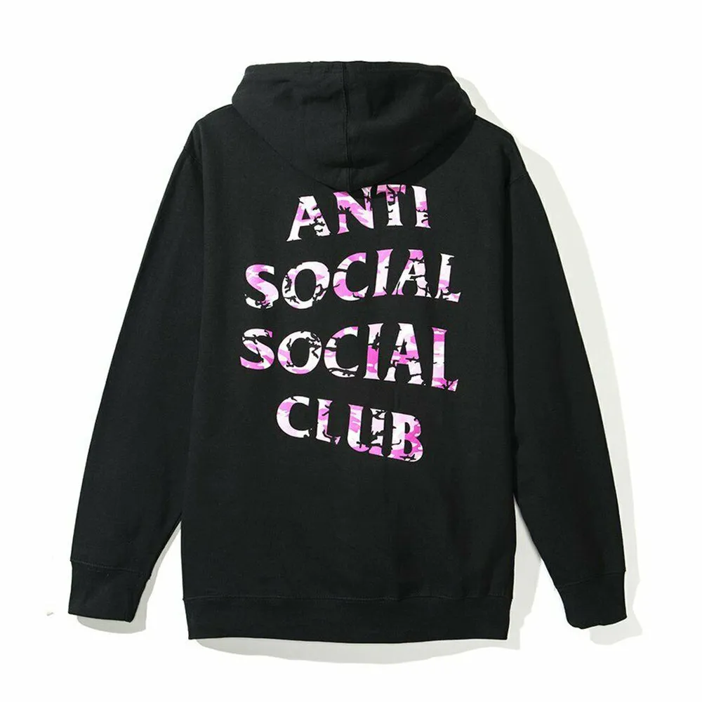 Anti Social Social Club Beverly Hoodie Black/Pink sold by PLUS