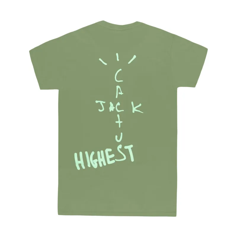 Travis Scott Jordan Cactus Jack Highest Tee Olive made by PLUS