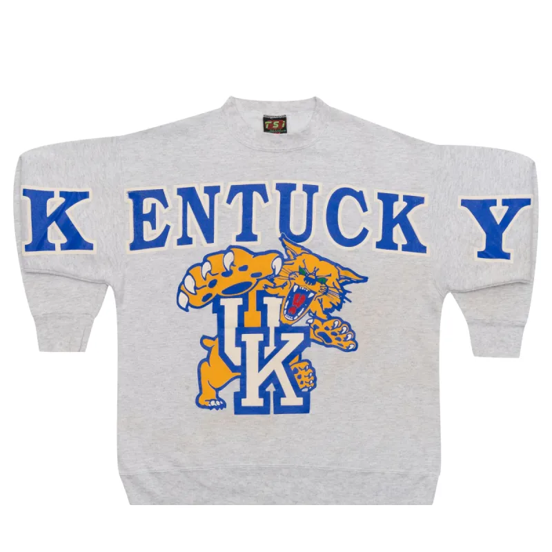 Kentucky Wildcats Crossbody Print Crewneck Grey sold by PLUS