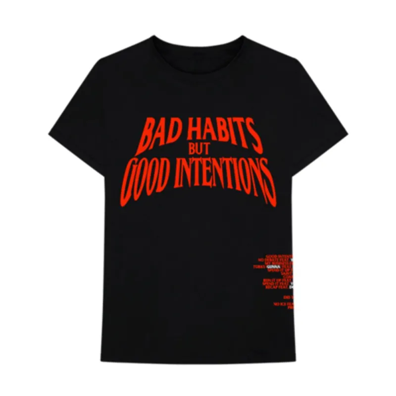 Vlone x Nav Bad Habits Tee Black sold by PLUS