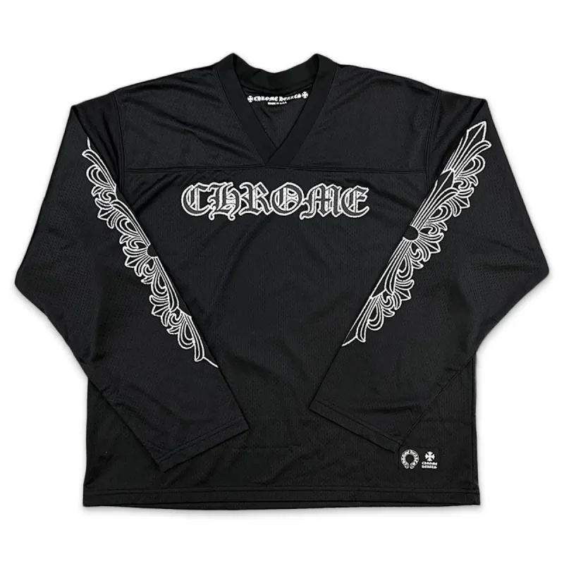 Chrome Hearts Sports Mesh Warm Up Jersey Black sold by PLUS