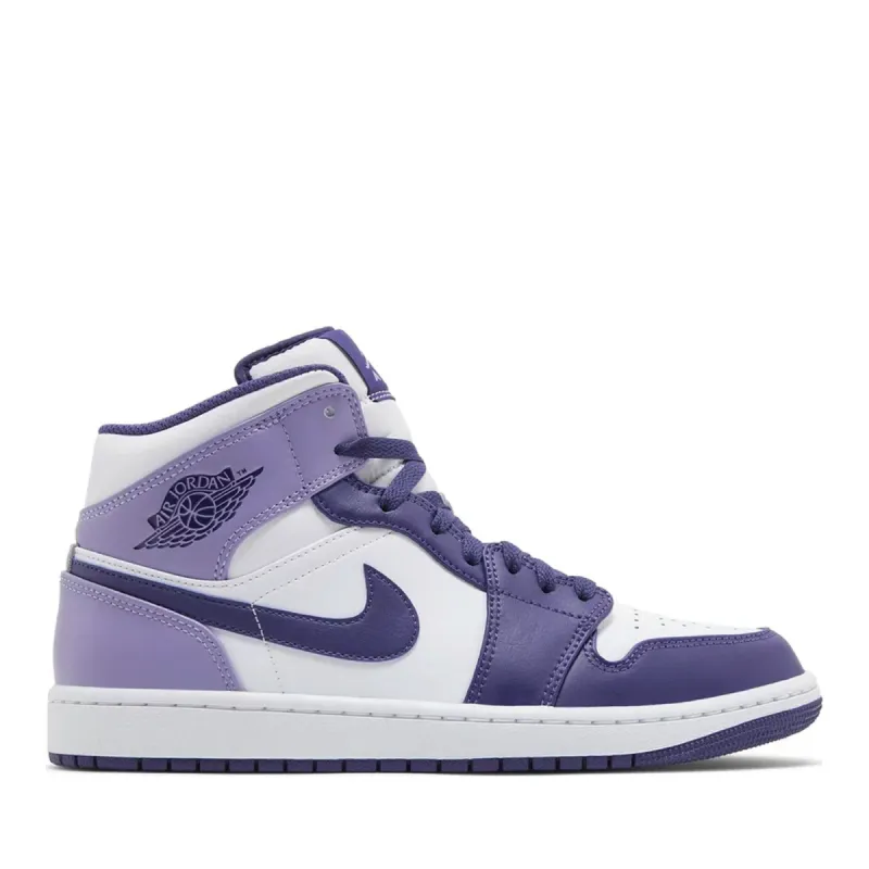 Jordan 1 Mid White Sky J Purple / Blueberry sold by PLUS