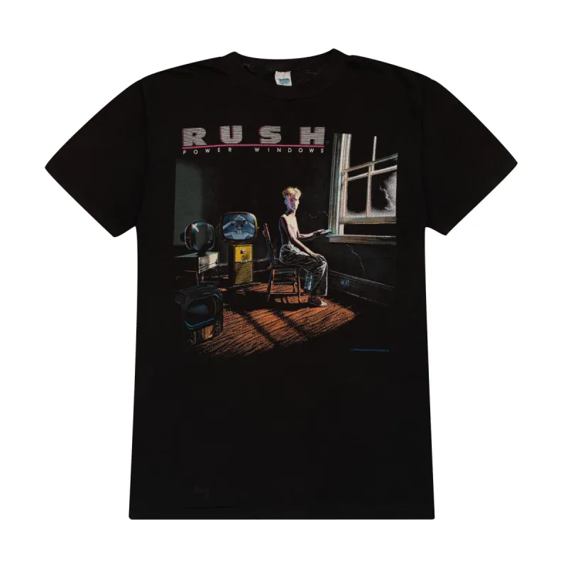 Rush Power Windows Tour 1986 Faded Tee Black sold by PLUS