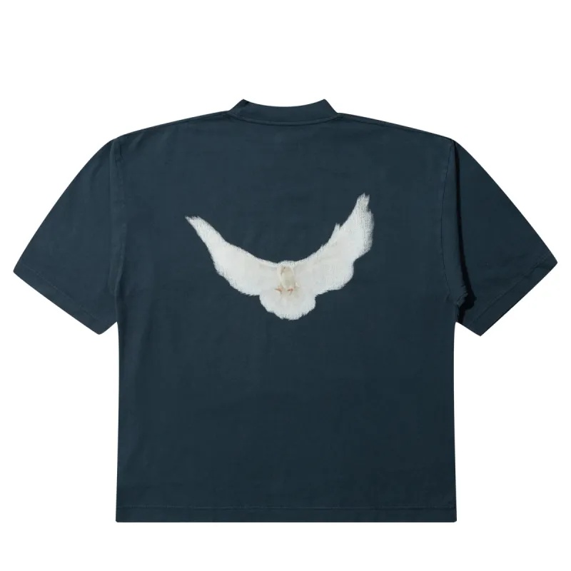 Yeezy Gap x Balenciaga Dove 3/4 Sleeve Tee Dark Blue sold by PLUS
