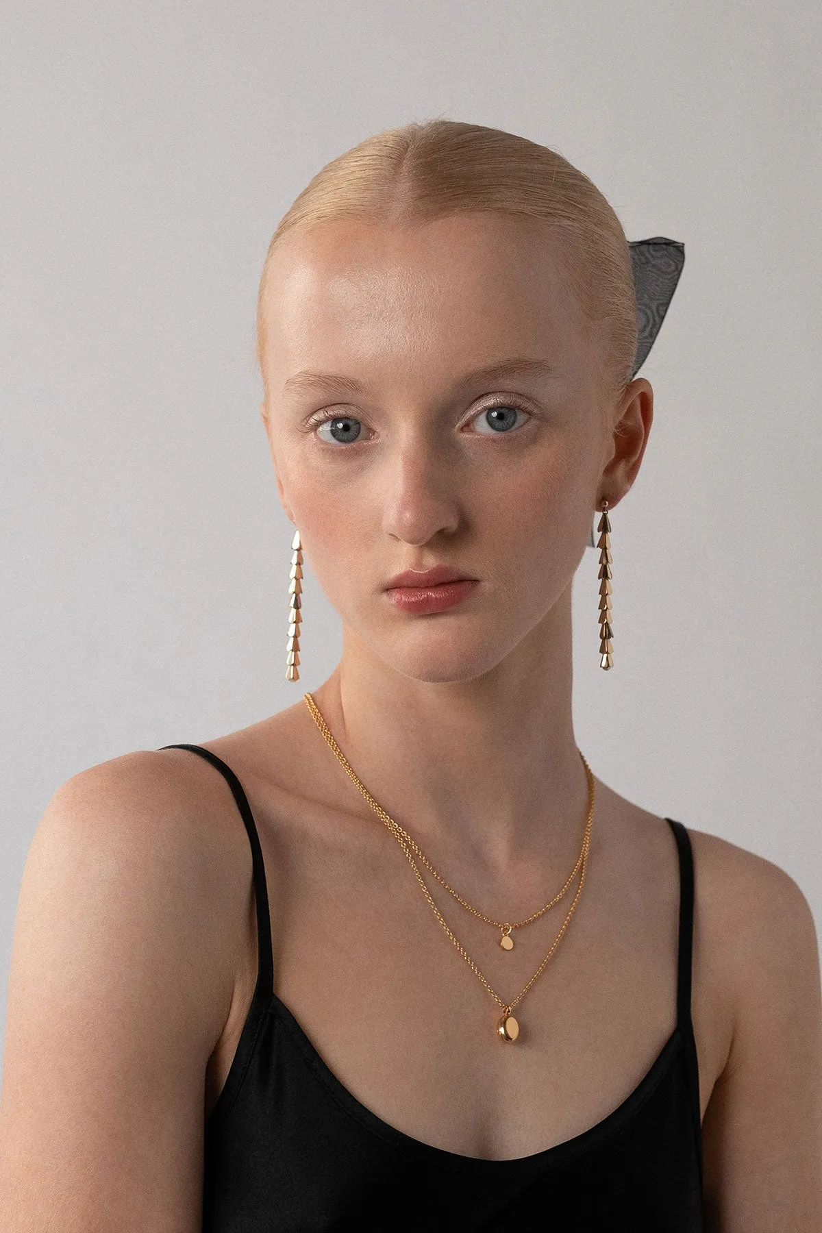 Tiny Sequin Necklace, Gold Plate sold by Naomi Murrell product image thumbnail 3