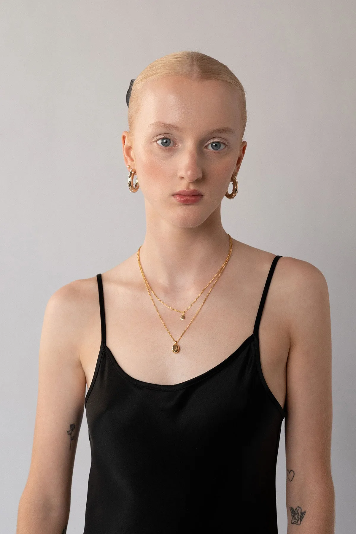 Tiny Sequin Necklace, Gold Plate sold by Naomi Murrell product image thumbnail 2