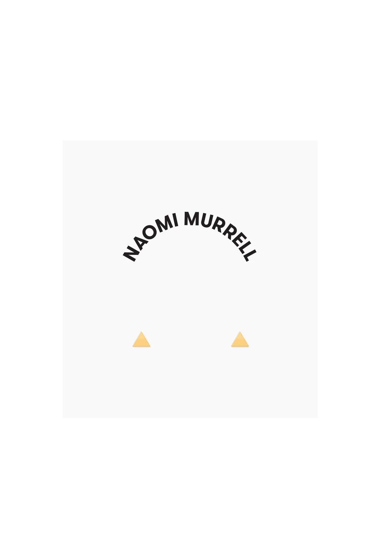 Tiny Triangle Studs, Golden Brass sold by Naomi Murrell