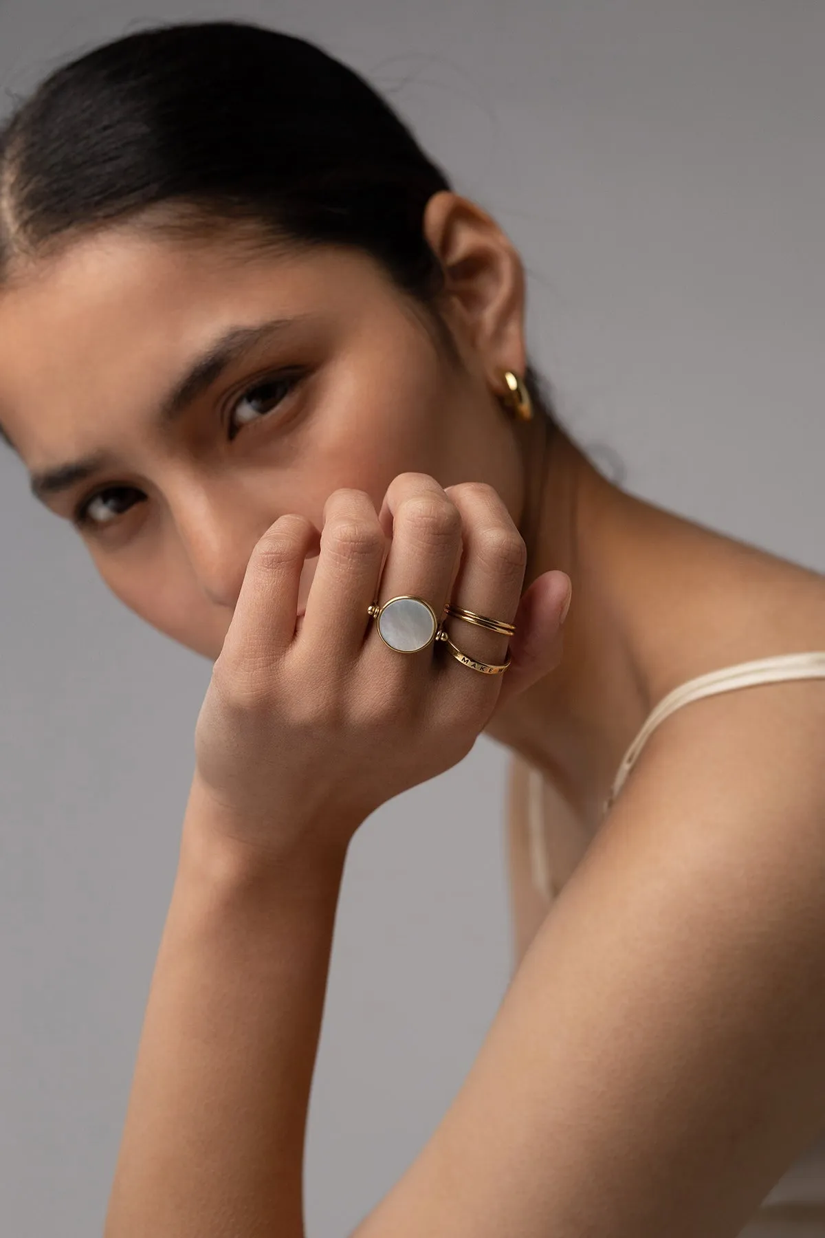 Fine Band Ring, Gold Vermeil sold by Naomi Murrell product image thumbnail 4