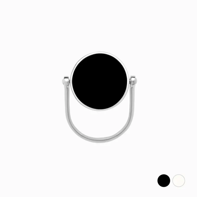 Flip Ring, Vanilla + Peppercorn, Sterling Silver sold by Naomi Murrell