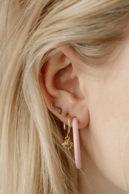 Ripple Studs, Golden Brass sold by Naomi Murrell