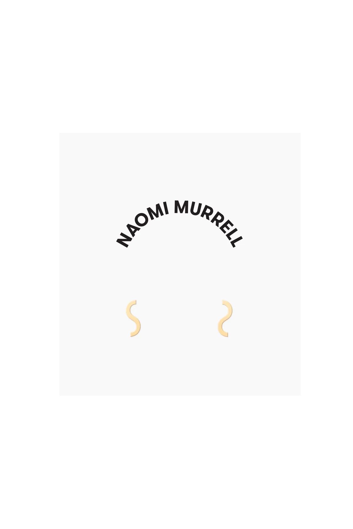 Ripple Studs, Golden Brass sold by Naomi Murrell product image thumbnail 2