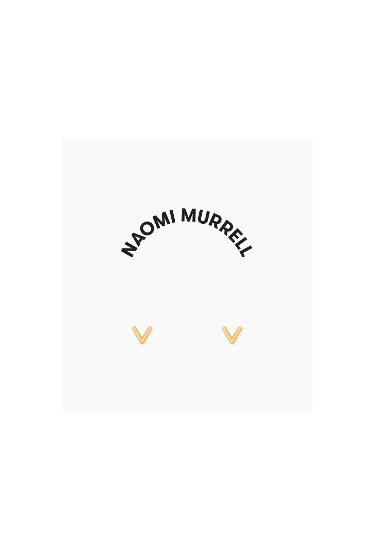 Vee Studs, Golden Brass sold by Naomi Murrell