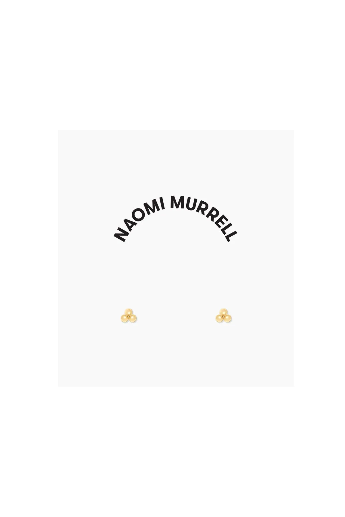 Triple Ball Studs, Golden Brass sold by Naomi Murrell product image thumbnail 2