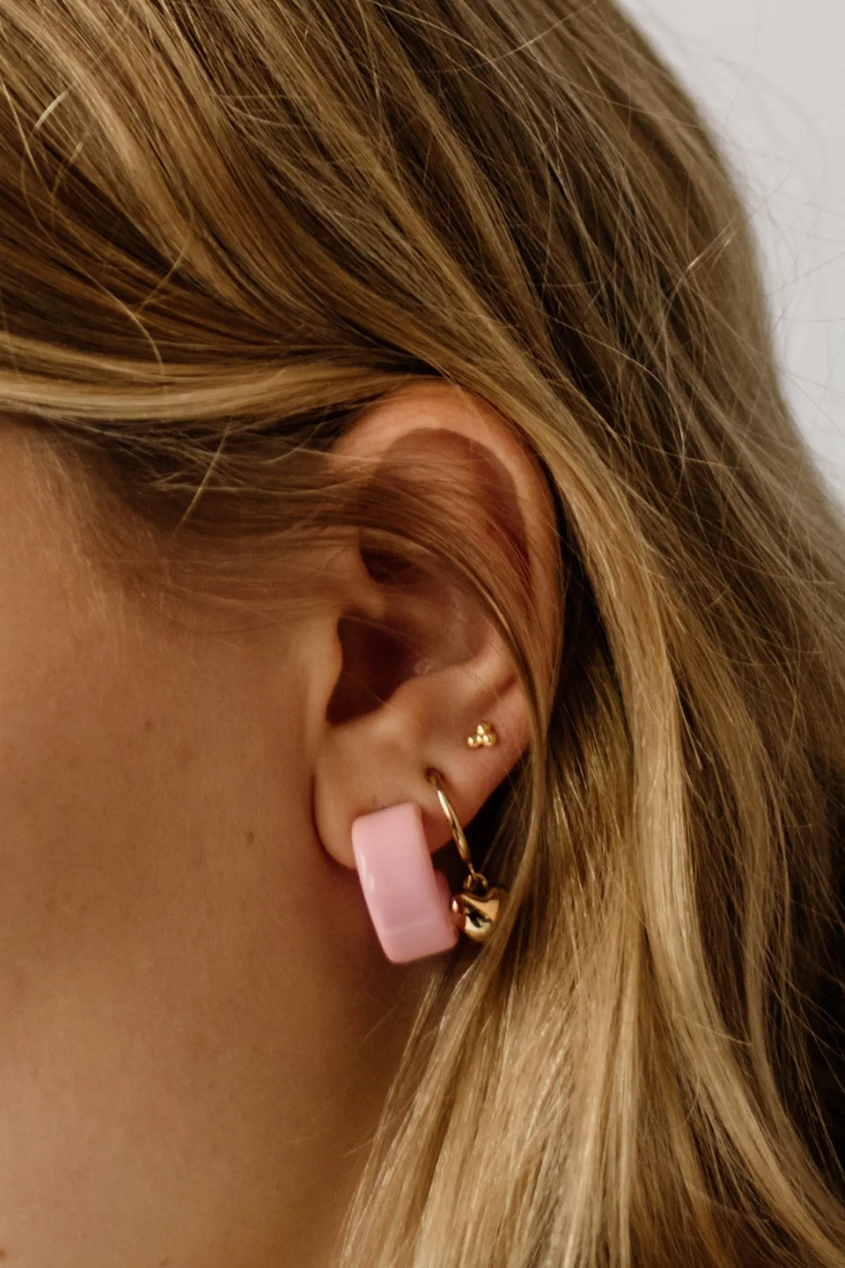 Triple Ball Studs, Golden Brass sold by Naomi Murrell product image thumbnail 3