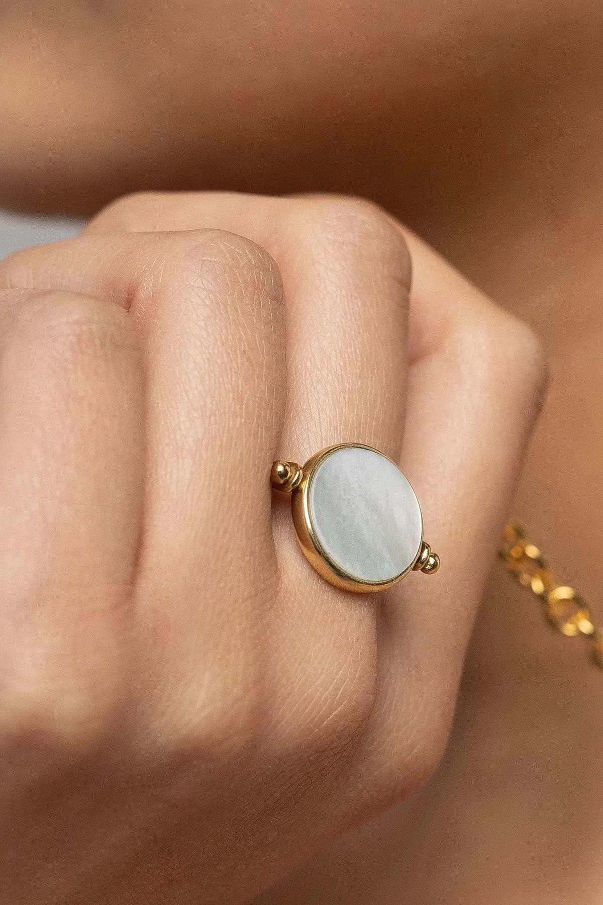 Flip Ring Deluxe, Gold Vermeil sold by Naomi Murrell product image thumbnail 2