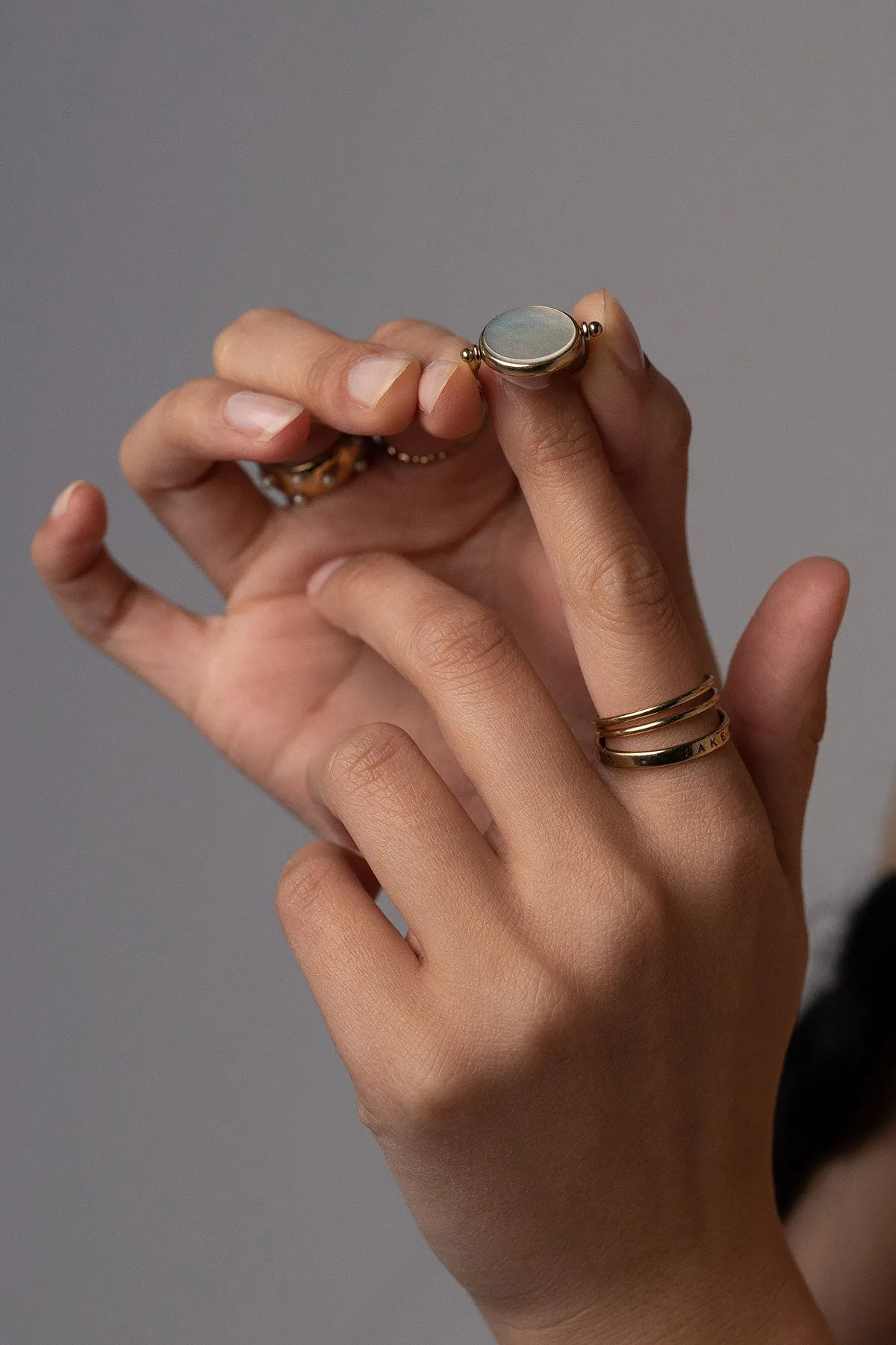 Flip Ring Deluxe, Gold Vermeil sold by Naomi Murrell product image thumbnail 3