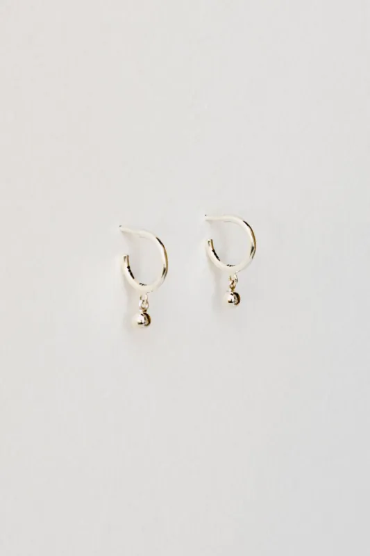 Ball Charm Hoops, Sterling Silver sold by Naomi Murrell