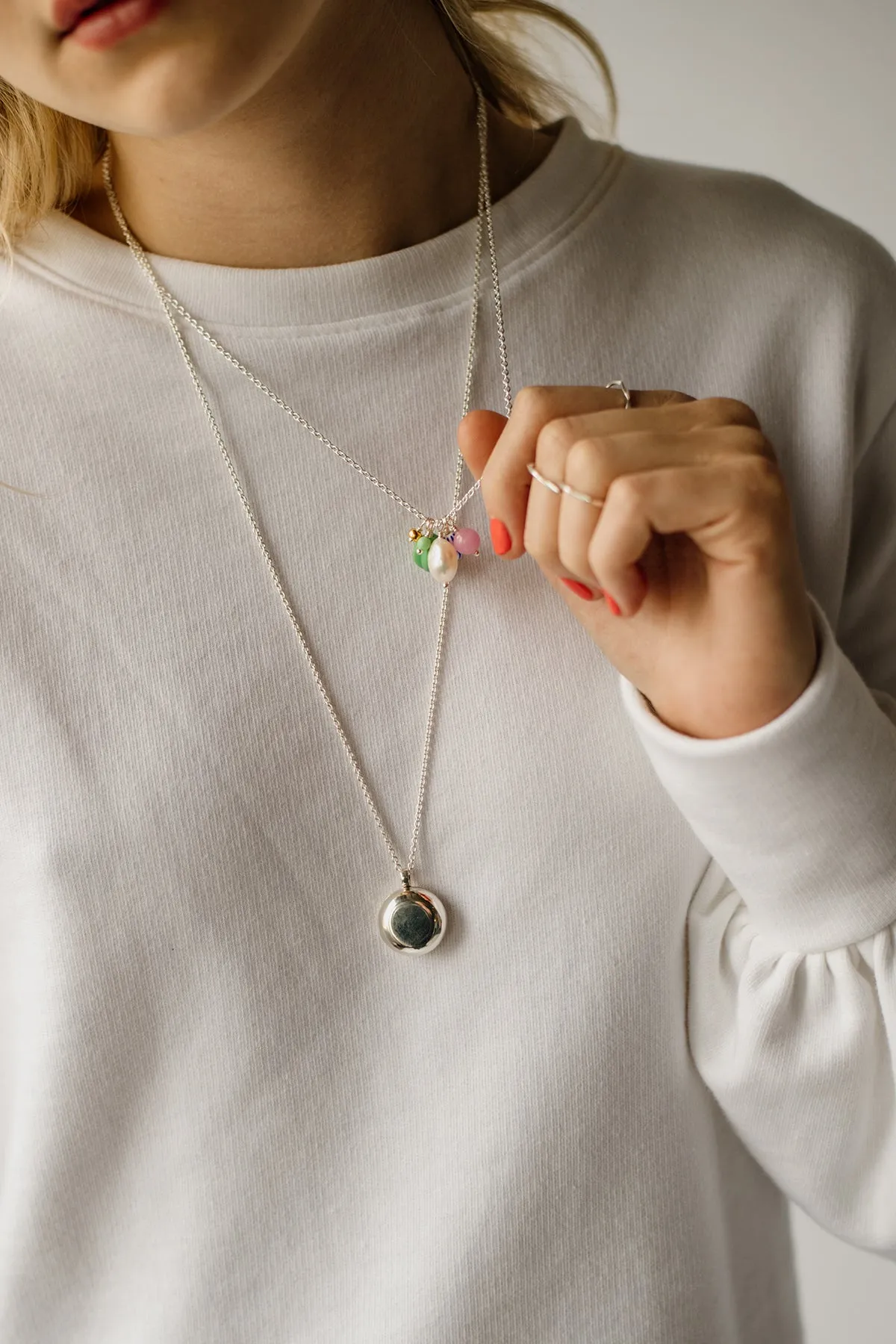 Bonbon Necklace, Melon<br>Sterling Silver sold by Naomi Murrell product image thumbnail 5