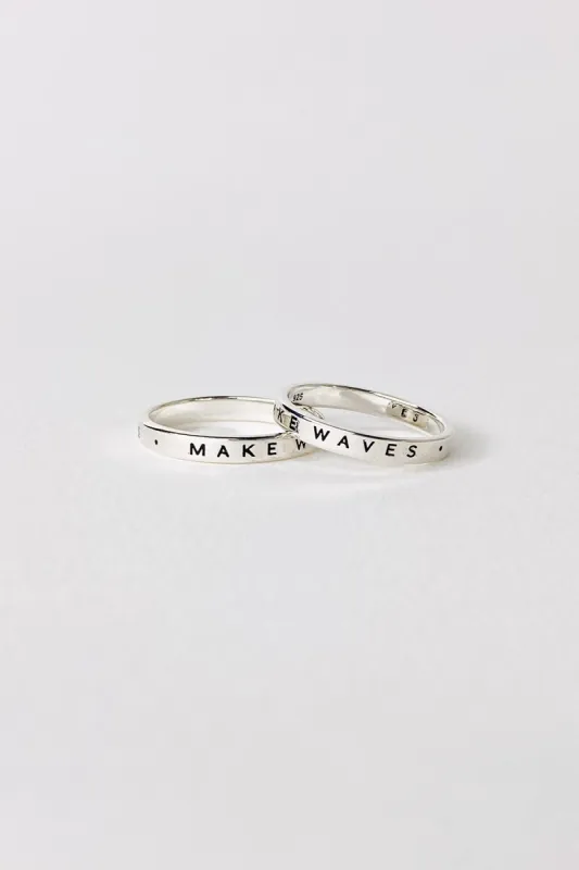 Make Waves Ring, Sterling Silver sold by Naomi Murrell