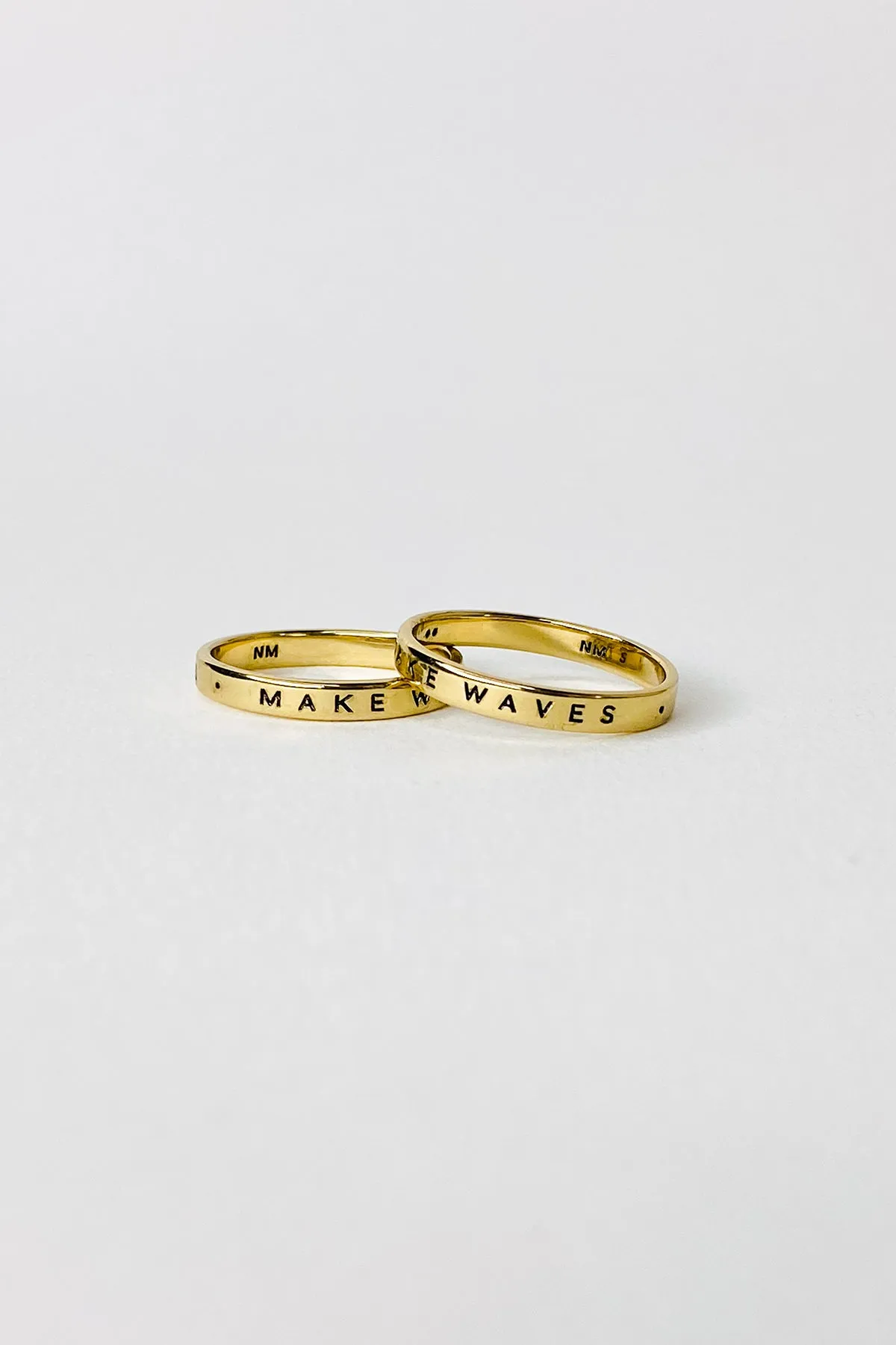 Make Waves Ring, Golden Brass sold by Naomi Murrell
