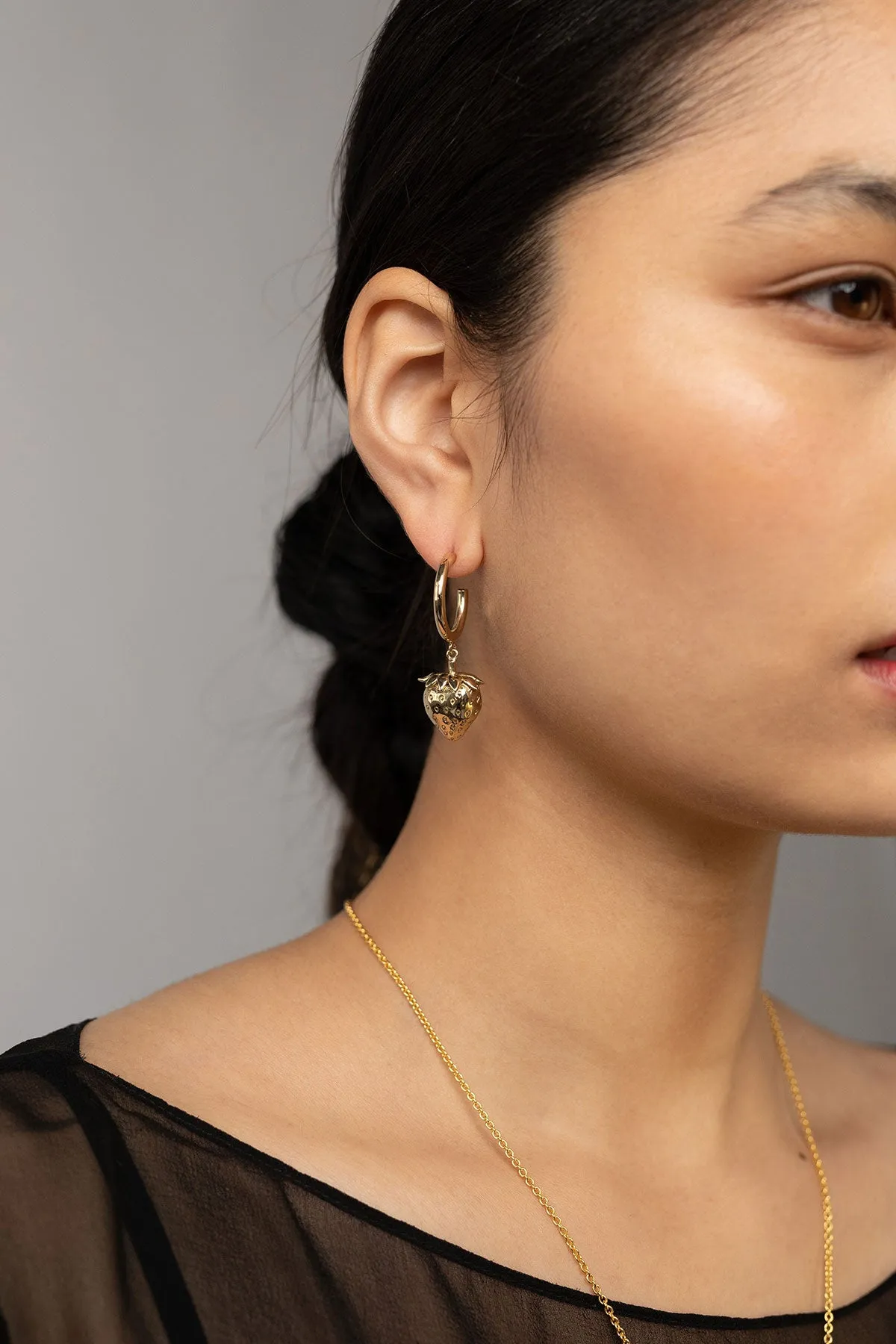Strawberry Hoops, Golden sold by Naomi Murrell product image thumbnail 2