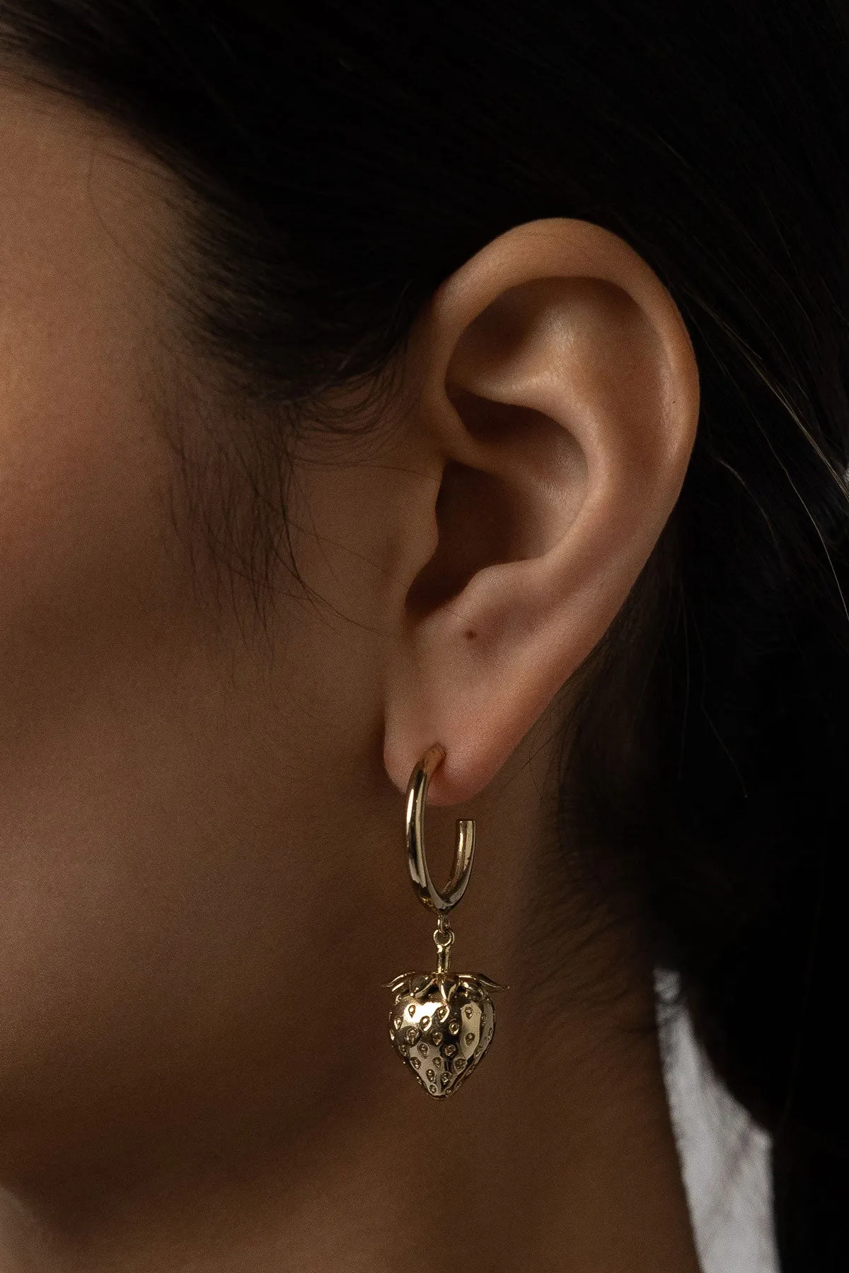 Strawberry Hoops, Golden sold by Naomi Murrell product image thumbnail 3