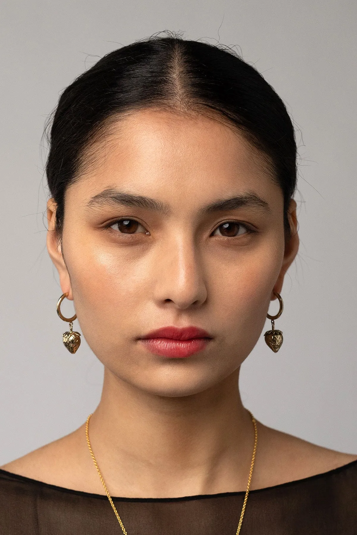 Strawberry Hoops, Golden sold by Naomi Murrell product image thumbnail 4