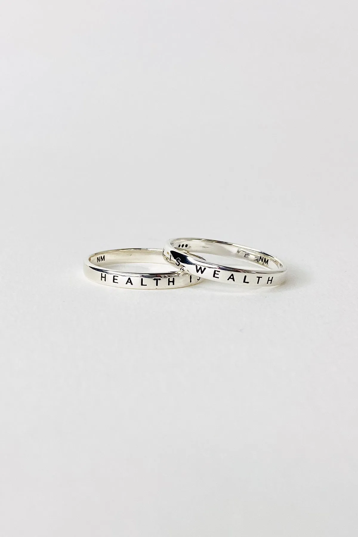 Health Is Wealth Ring, Sterling Silver sold by Naomi Murrell
