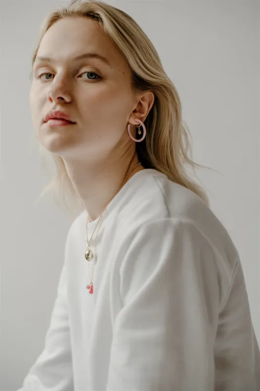 Boss Hoops, Parfait Pink sold by Naomi Murrell