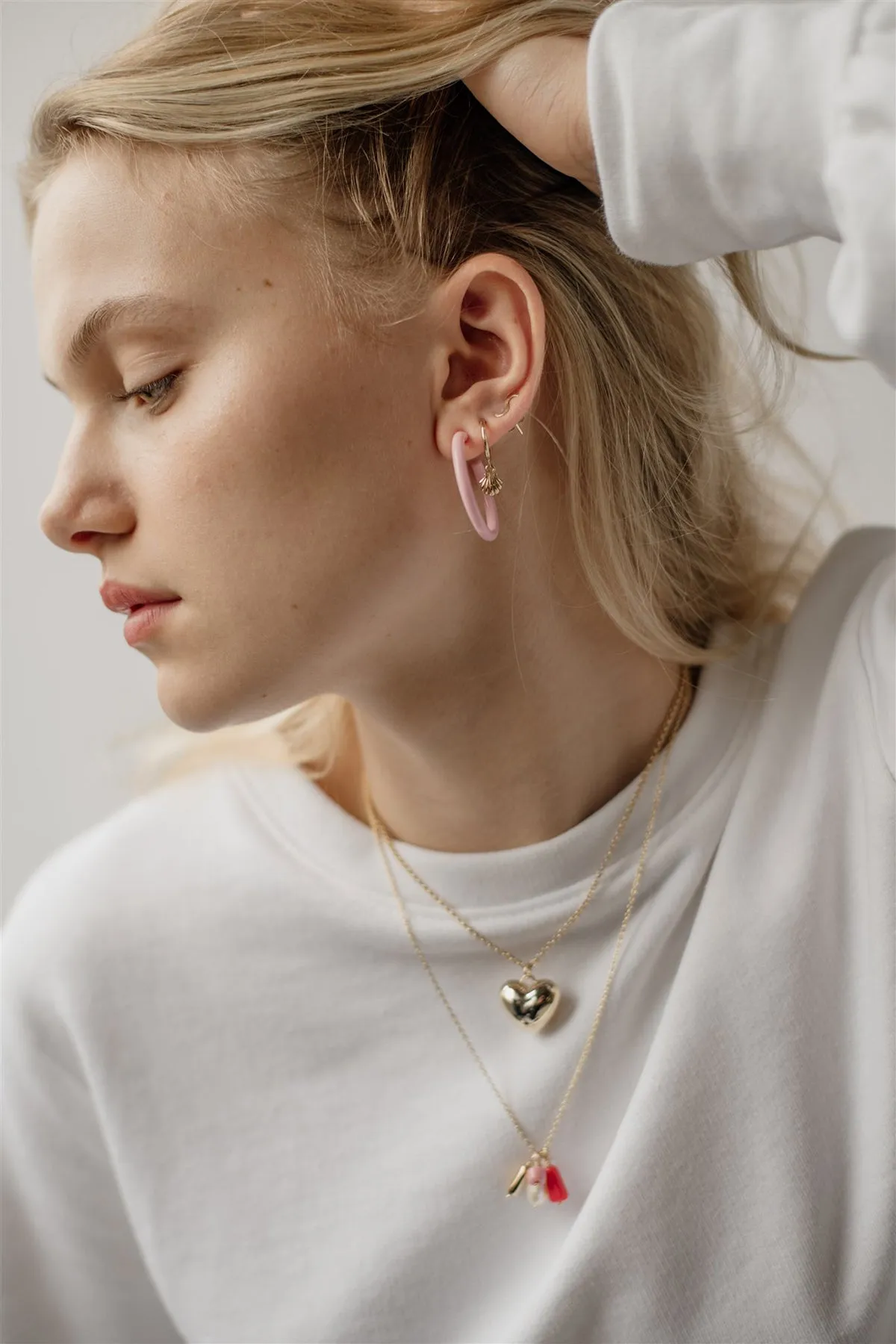 Boss Hoops, Parfait Pink sold by Naomi Murrell product image thumbnail 4