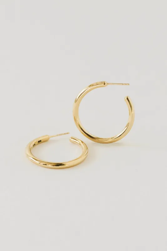 Boss Hoops, Gold Vermeil <br>(SPECIAL ORDER) sold by Naomi Murrell