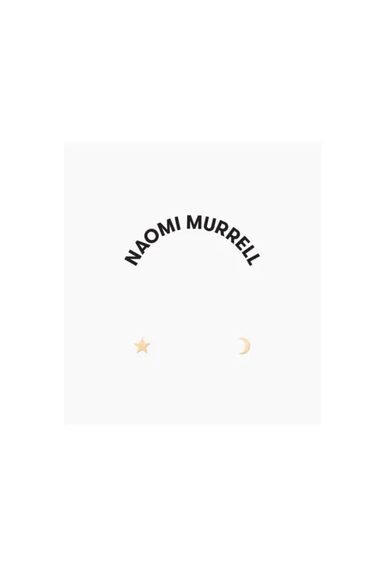 Midi Celestial Studs, Golden Brass sold by Naomi Murrell