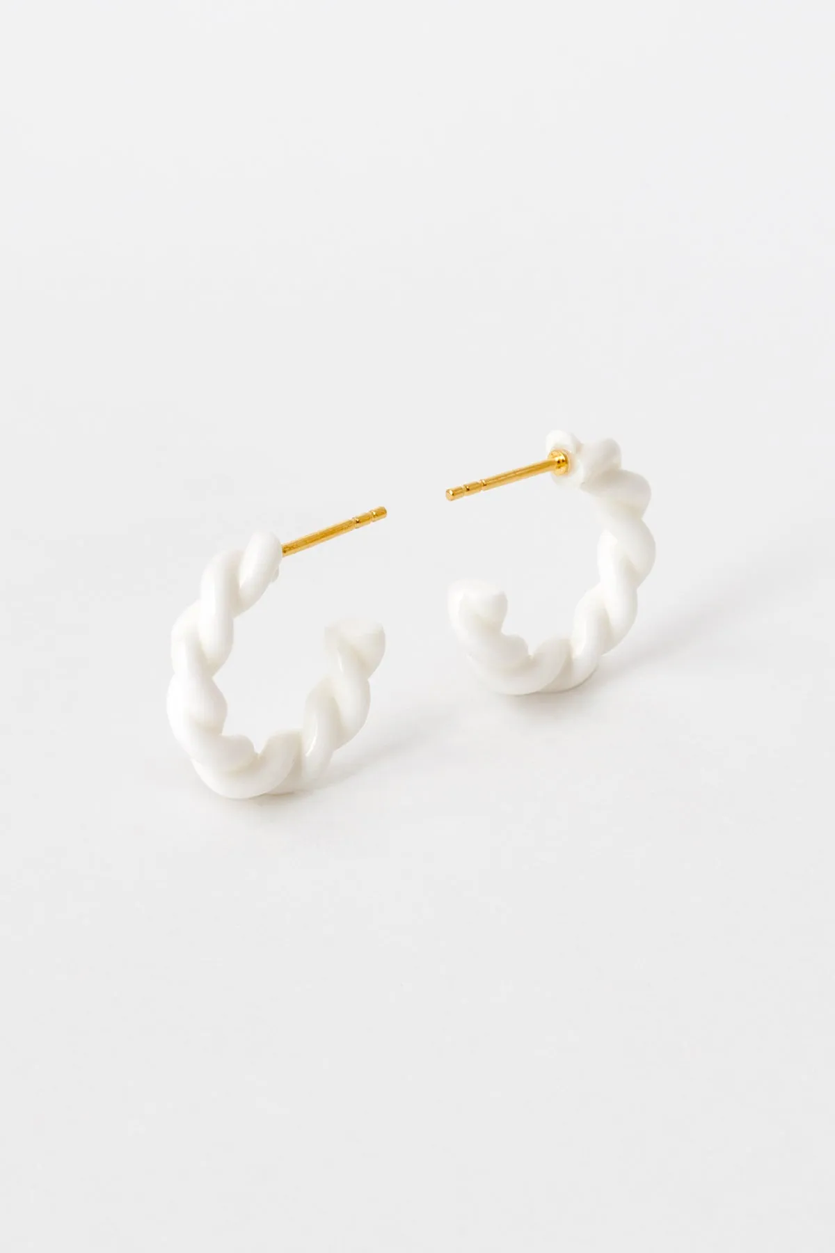 Twist Hoops, Vanilla (Last Pair) sold by Naomi Murrell product image thumbnail 4