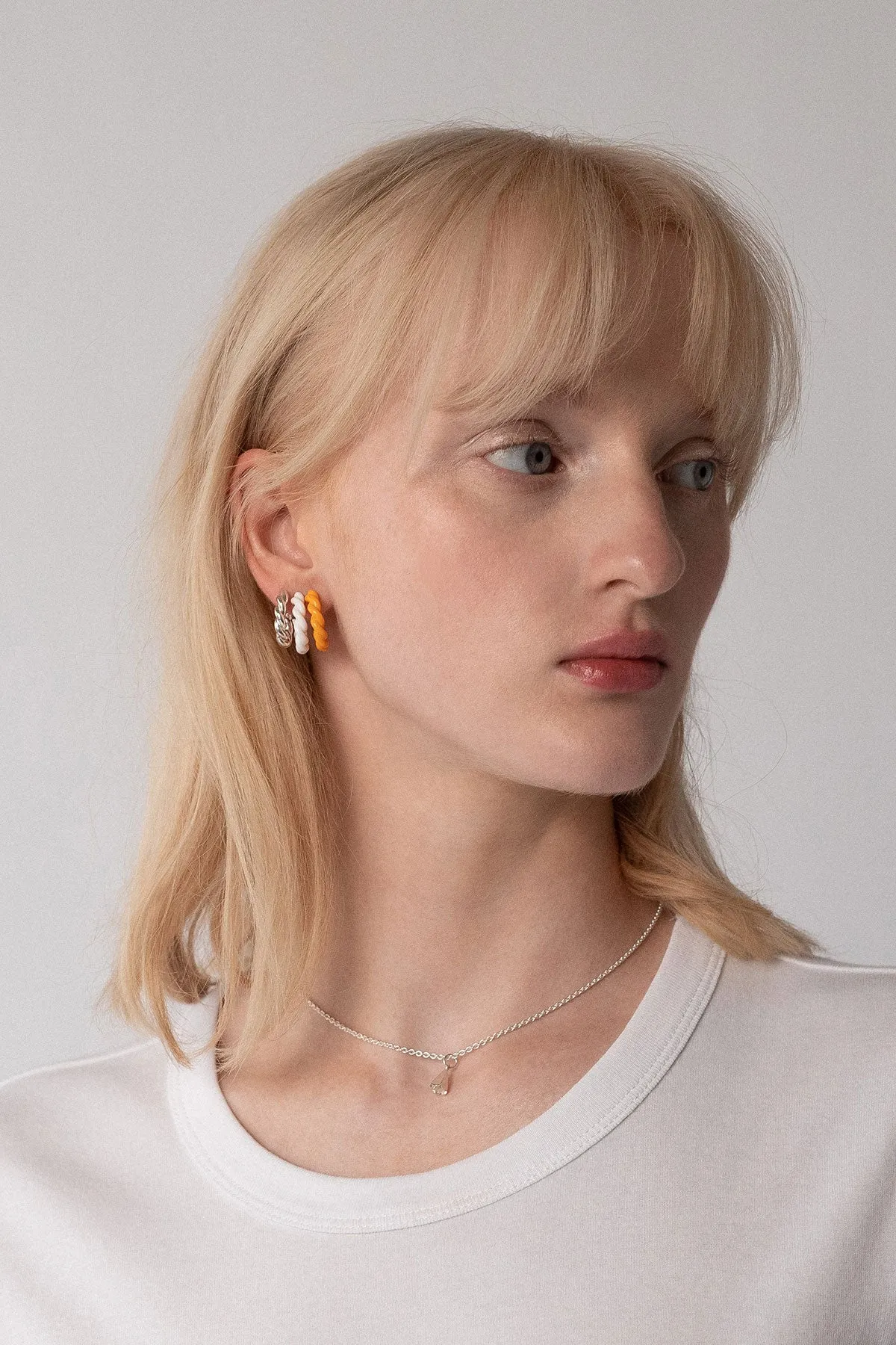 Twist Hoops, Vanilla (Last Pair) sold by Naomi Murrell product image thumbnail 3