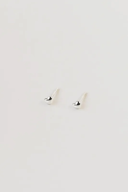 Puffy Heart Studs, Sterling Silver sold by Naomi Murrell