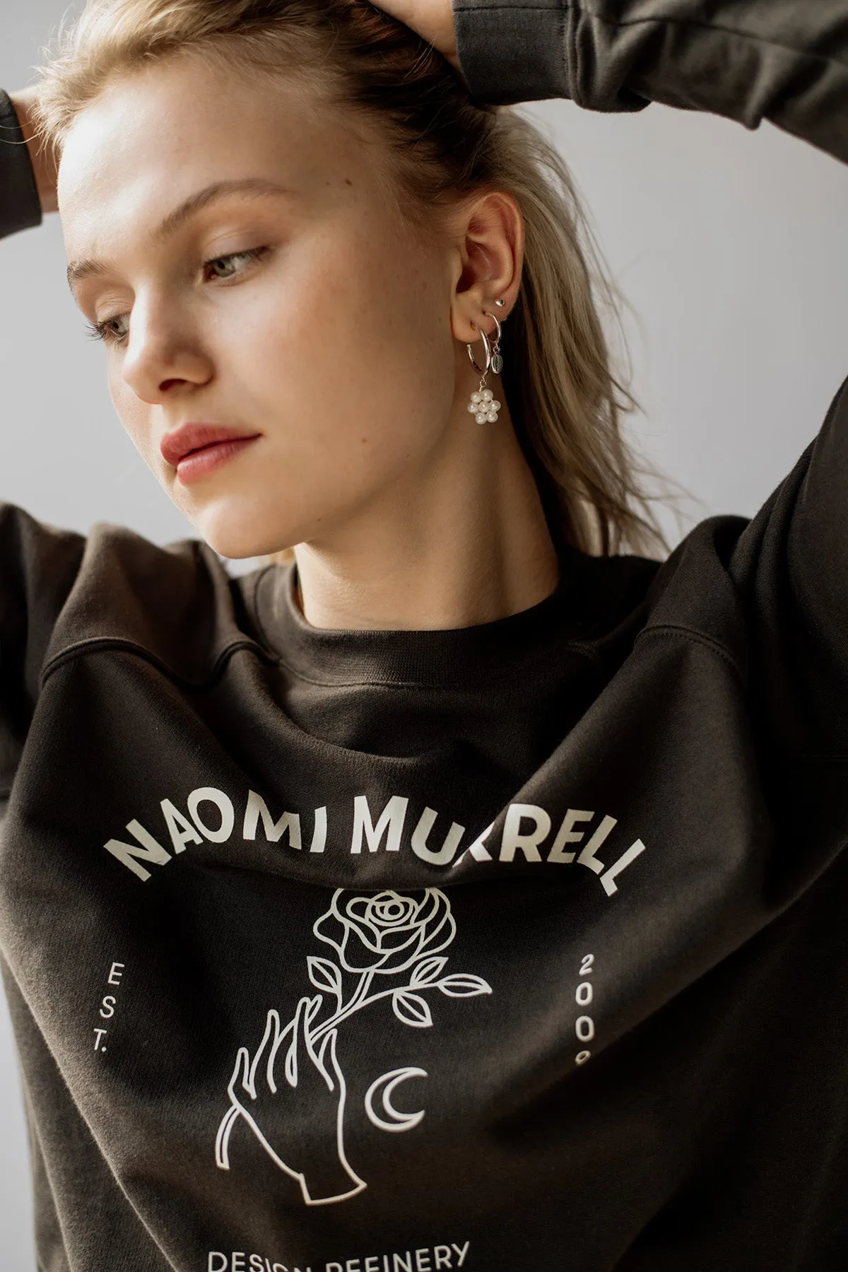 Pearl Daisy Hoops, Sterling Silver sold by Naomi Murrell product image thumbnail 2