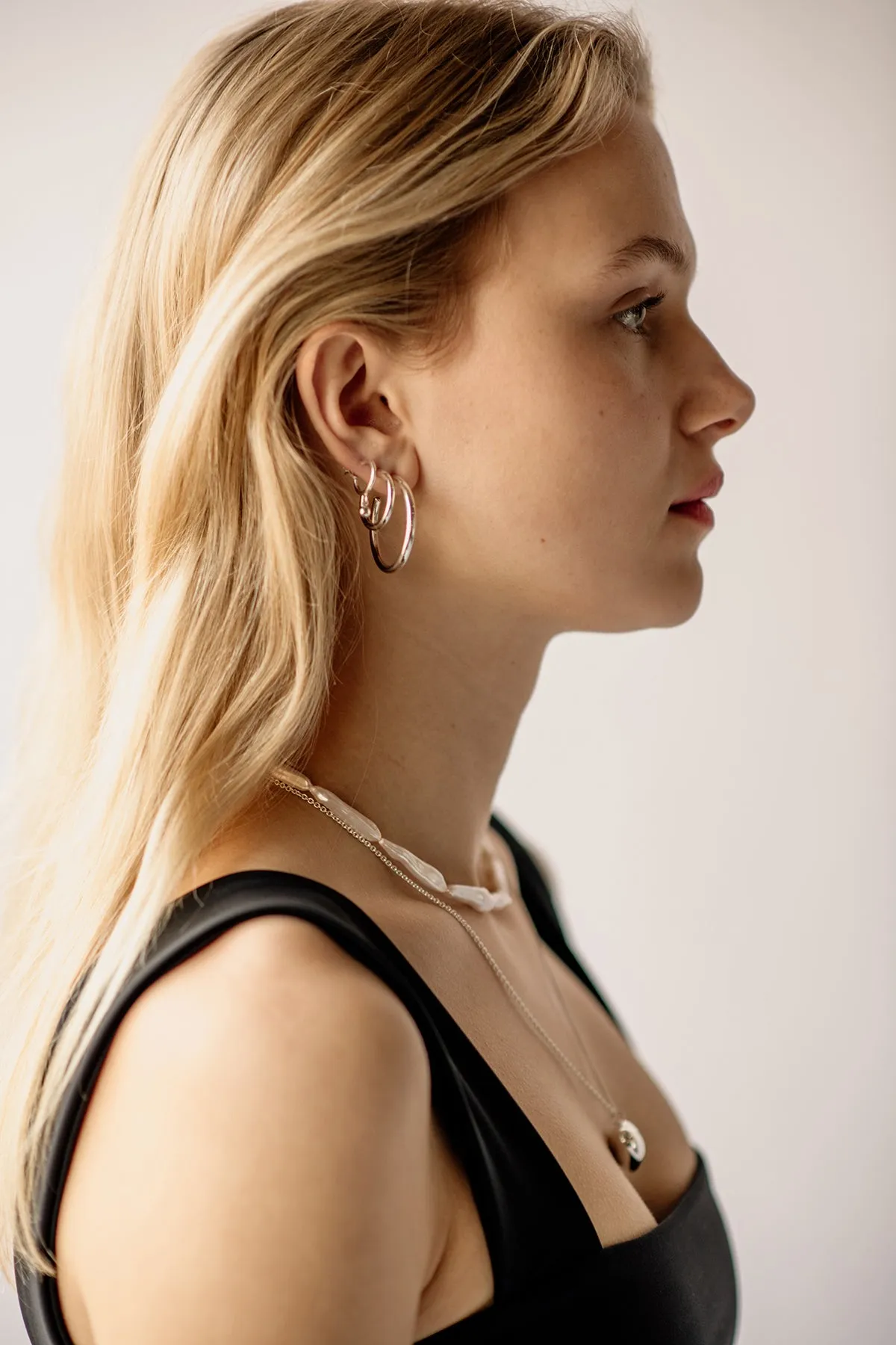 Midi Hoops, Sterling Silver sold by Naomi Murrell product image thumbnail 5