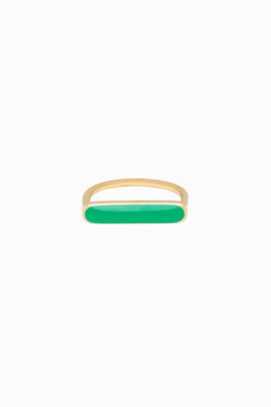 Stacker Ring, Emerald, Golden Brass sold by Naomi Murrell
