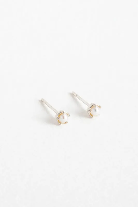 Pearl Studs, Sterling Silver sold by Naomi Murrell