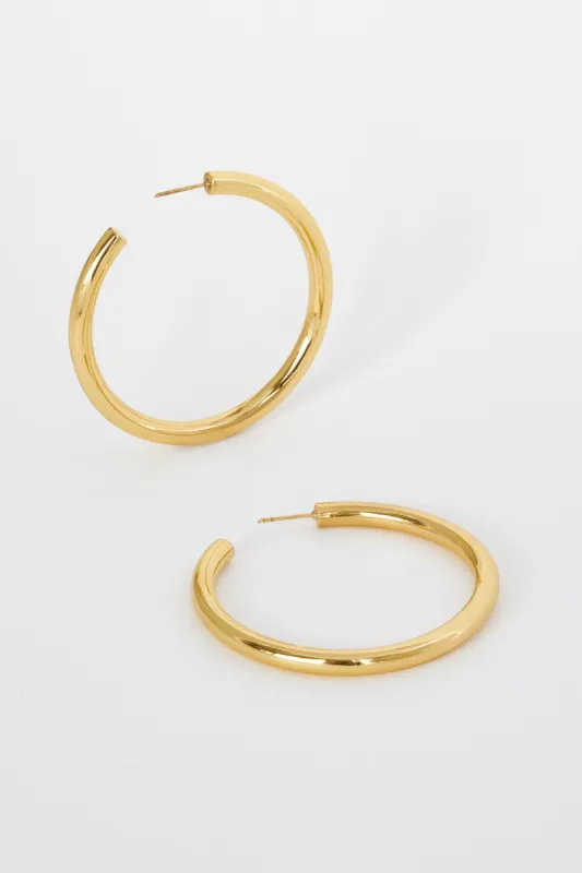 Big Boss Hoops, Golden Brass sold by Naomi Murrell