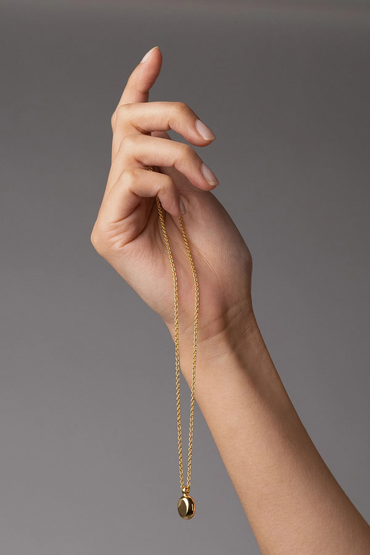 Oval Locket, Gold Vermeil sold by Naomi Murrell product image thumbnail 4